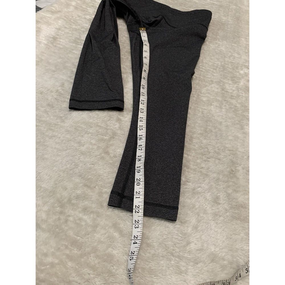 Lululemon Wunder Under Womens Black Gray Capri Yoga Leggings Size 4 Gym Pants - Picture 3 of 7